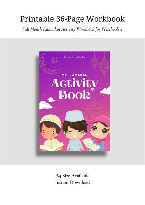 Printable Ramadan Activity Book for Kids 3-7 A4 Size | Etsy