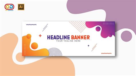 Simple Banner Design || Adobe Illustrator Tutorials - YouTube