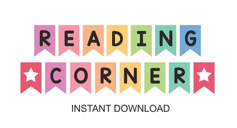 Reading Corner Banner Printable / Reading Corner Bunting / - Etsy