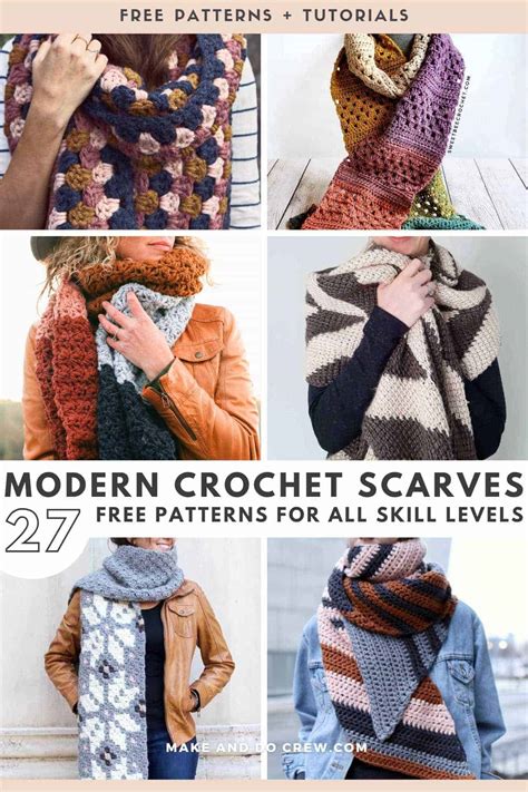 27 Free Easy Crochet Scarf Patterns - Beginner-Friendly