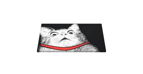 Surprised Cat Gasp Meme - Wrapped Canvas | Zazzle.ca