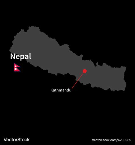 Nepal Political Map With Capital Kathmandu English Labeling Federal ...