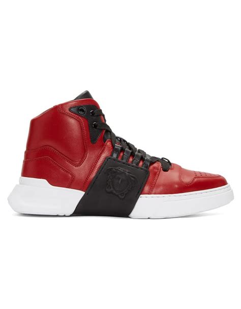 VERSACE Red Medusa High-Top Sneakers · VERGLE | High top sneakers, Sneakers, High tops