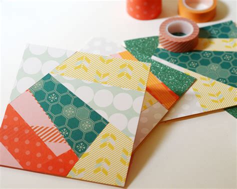 Funky Washi Tape Cards | AllFreePaperCrafts.com