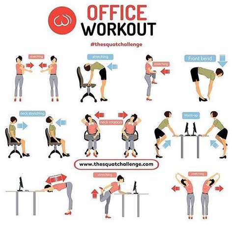 office workout/stretch | Workout at work, Desk workout, Office exercise