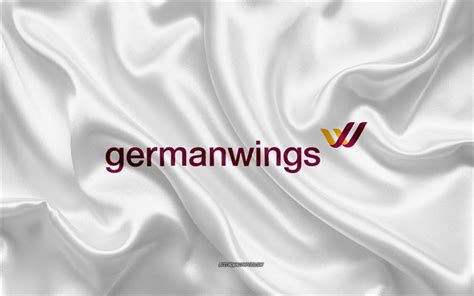 Download wallpapers Germanwings logo, airline, white silk texture, airline logos, Germanwings ...