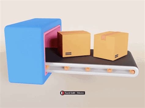 Carton Boxes on Conveyor Belt 3D Animation Lottie by David Galih on ...