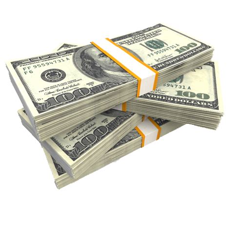 100 Dollar Bill Stack Png - PNG Image Collection