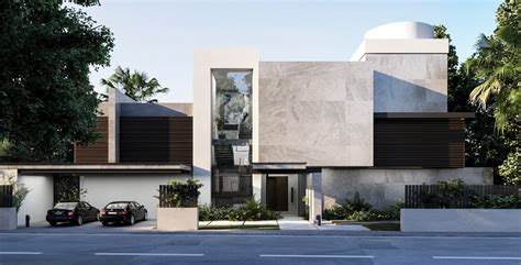 Modern Villa exterior design - Entrance on Behance