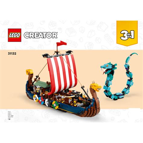 LEGO Viking Ship and the Midgard Serpent Set 31132 Instructions | Brick Owl - LEGO Marketplace