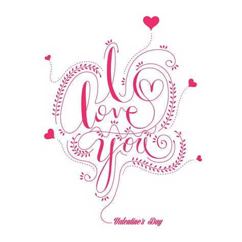 Premium Vector | I love you calligraphy design