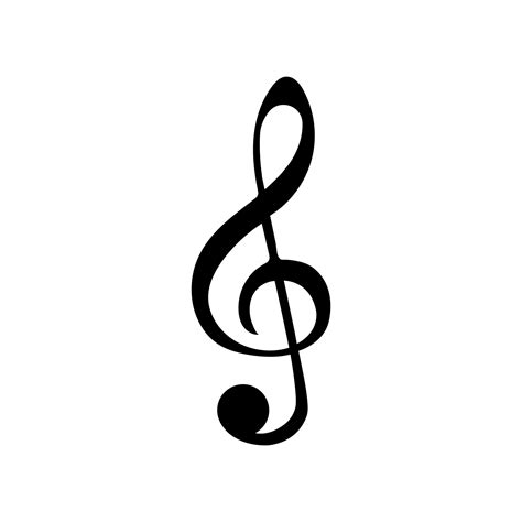 Treble Clef Western Music Note Isolated Vector 24506174 Vector Art at ...