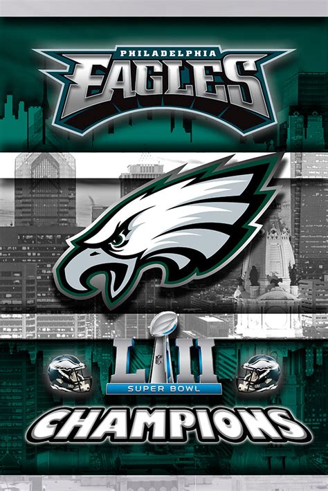 Philadelphia Eagles Super Bowl Championship 2018 Poster, Philadelphia ...