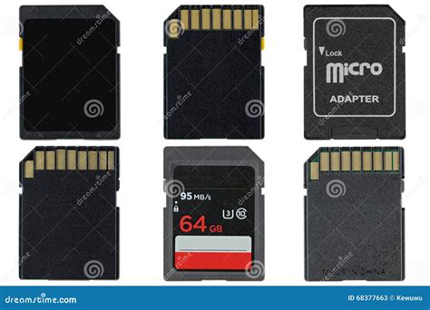 Different Types Of Removable Flash Memory Cards And Micro SD Ada Stock ...