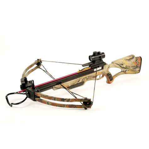 175 lb Black / Camo Compound Crossbow Bow +Red Dot Scope +All Accessories 150 80