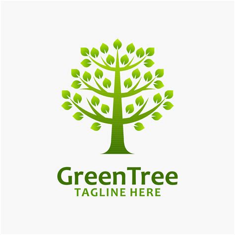 Green tree logo design 10514071 Vector Art at Vecteezy