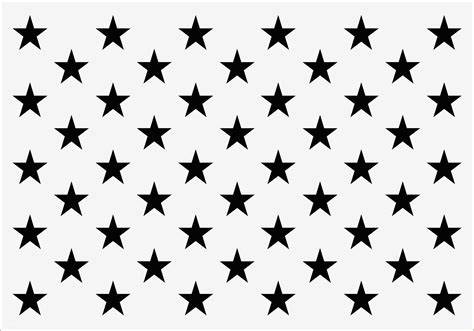 American Flag Stars Template SVG