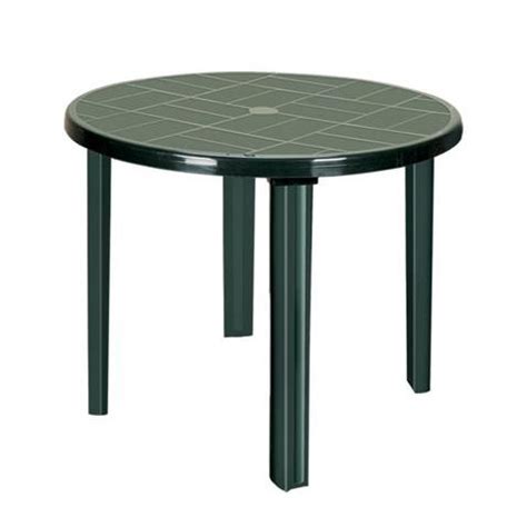 Green plastic round outdoor table with four legs - Buy Green plastic ...