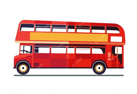 Premium Vector | Double-Decker Bus Isolated On White Background. Illustration.