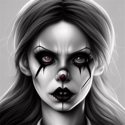 Chicano Style Horror Clown Women · Creative Fabrica