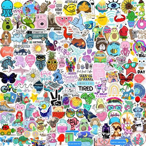 5-210 Sticker Pack Laptop Stickers Cute Stickers Vinyl Water Bottle ...