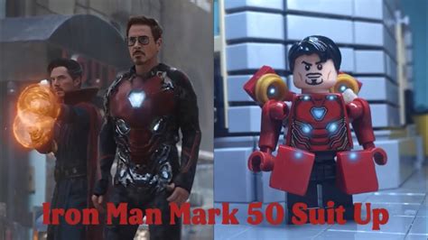 Iron Man Mark 50 Suit Up In Lego - YouTube