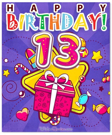 Happy Birthday 13th Images - Printable Template Calendar