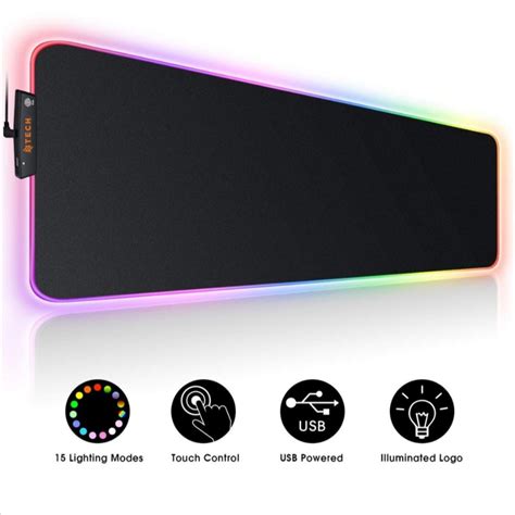 RGB LED Colour Changing XXL Gaming Mouse Pad – One Sixty Five