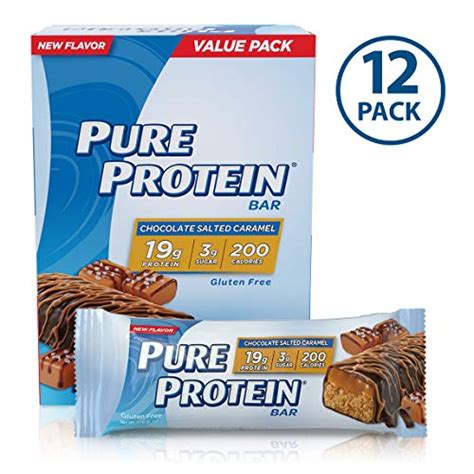 Pure Protein Bars, Healthy Snacks to Support Energy, Low Carb, Gluten Free, Chocolate Salted ...