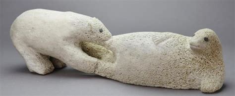 Sold at Auction: Inuit Whale Bone Carving | Bone carving, Inuit, Whale