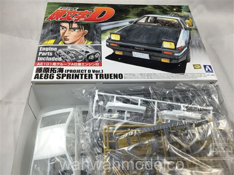 Models & Kits Aoshima 1/24 Initial D Model Car Kit Toyota Sprinter Trueno AE86 Project D Ver ...