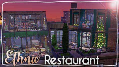 Ethnic Restaurant & Café ~ The Sims 4 Speed Build - YouTube