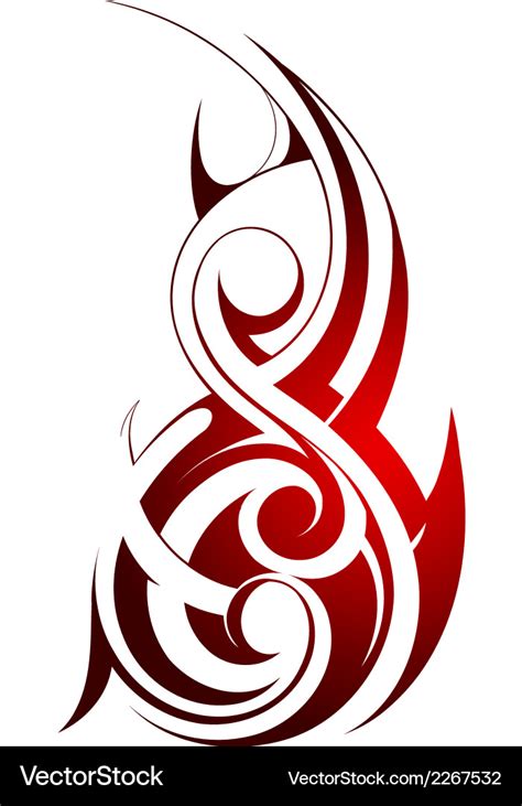 Tribal fire tattoo Royalty Free Vector Image - VectorStock