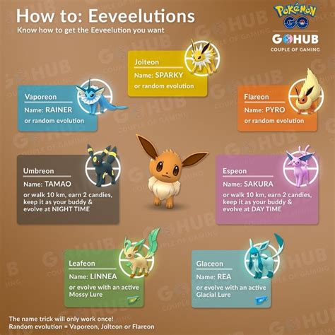 Pokemon Eevee Evolution Chart