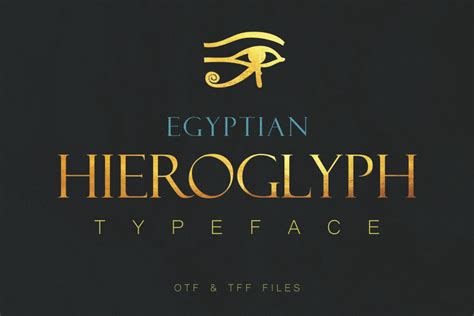 Egyptian Hieroglyph Typeface - Crella