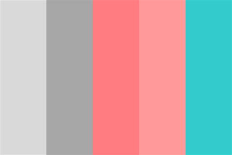 Gray Pink Turquoise Color Palette