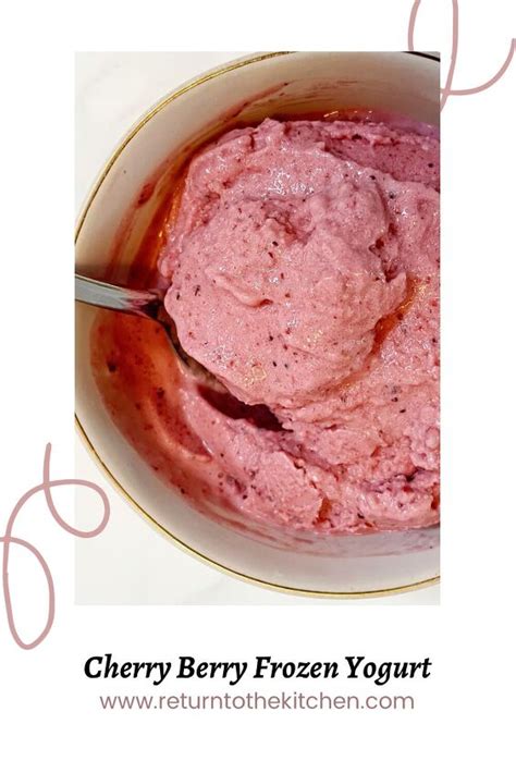 Cherry Berry Frozen Yogurt | No Churning Required | Foodtalk