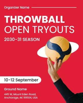 Throwball Poster Templates | Customize & Download - PhotoADKing