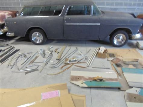 1955 chevy nomad,belair, 3 nomads for sale in this ad with lot of parts ...