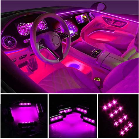 Buy Car LED Strip Light, EJ's SUPER CAR 4pcs 36 LED Car Interior Lights ...