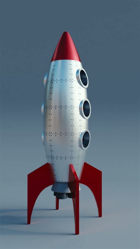 Stylized Rocket Model 3D model | CGTrader