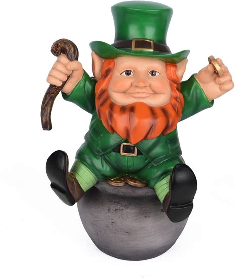 Amazon.com: Sleken Leprechaun Figurine - Decorative Figure for St. Patrick's Day or Everyday ...