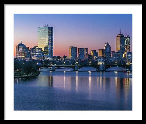 Boston Skyline at Sunrise Photo Print, Mounted Print, Canvas, Framed - Etsy