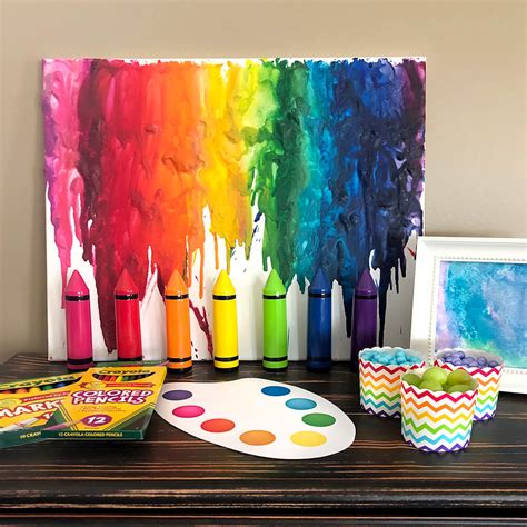 Melted Crayon Art Rainbow Tutorial - Parties With A Cause