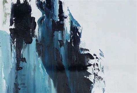 Large dark blue abstract paintingwhite abstract etsy – Artofit