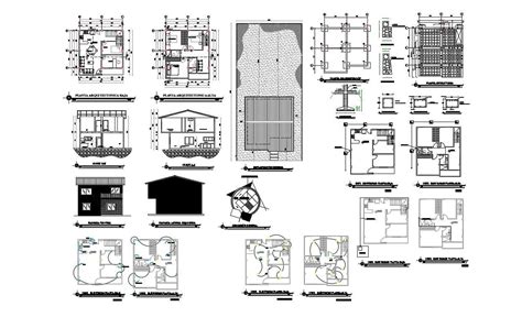 Download Free Tiny House Plans In DWG File - Cadbull