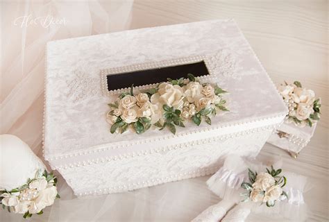 White Wedding Card Box Lace Wedding Card Box Elegant Wedding - Etsy