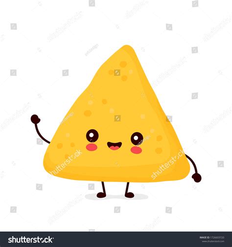 Cute Happy Funny Nachos Vector Cartoon Stock Vector (Royalty Free ...