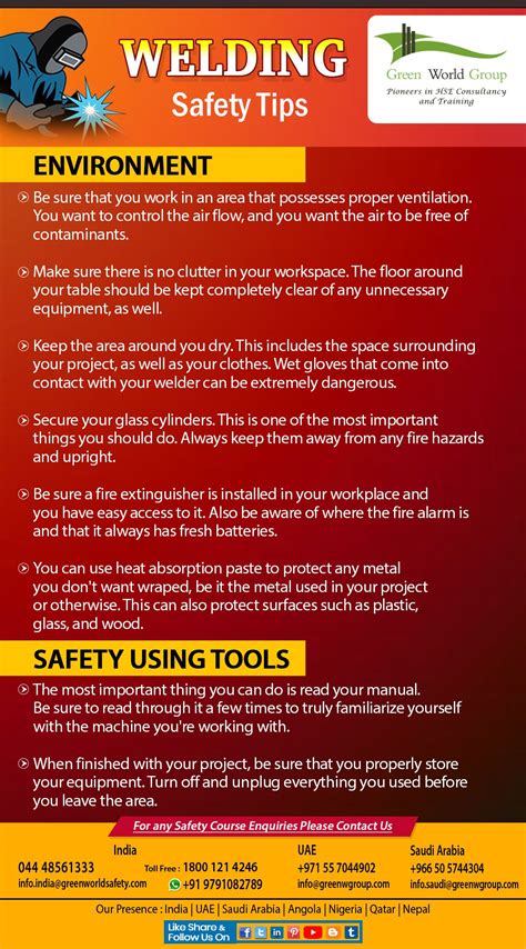 Tips for Welding Safety | Workplace safety and health, Workplace safety ...