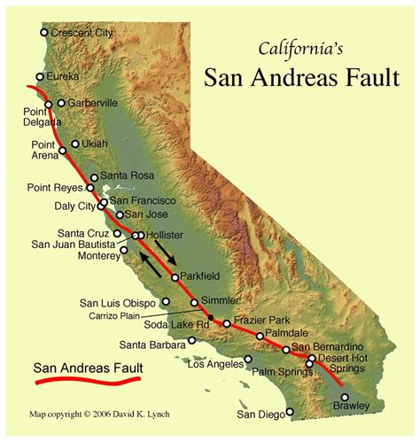 San Andreas Fault On Us Map